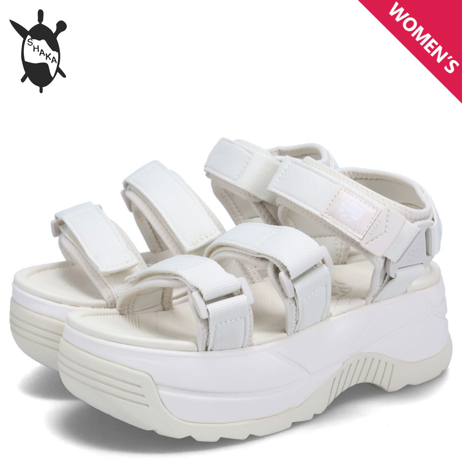 【最大1000円OFFクーポン配布中】SHAKA NEO BUNGY CHUNKY シャカ サンダル スポーツサンダル ネオ バンジー チャンキー レディース 厚底 ホワイト 白 SK-114のサムネイル