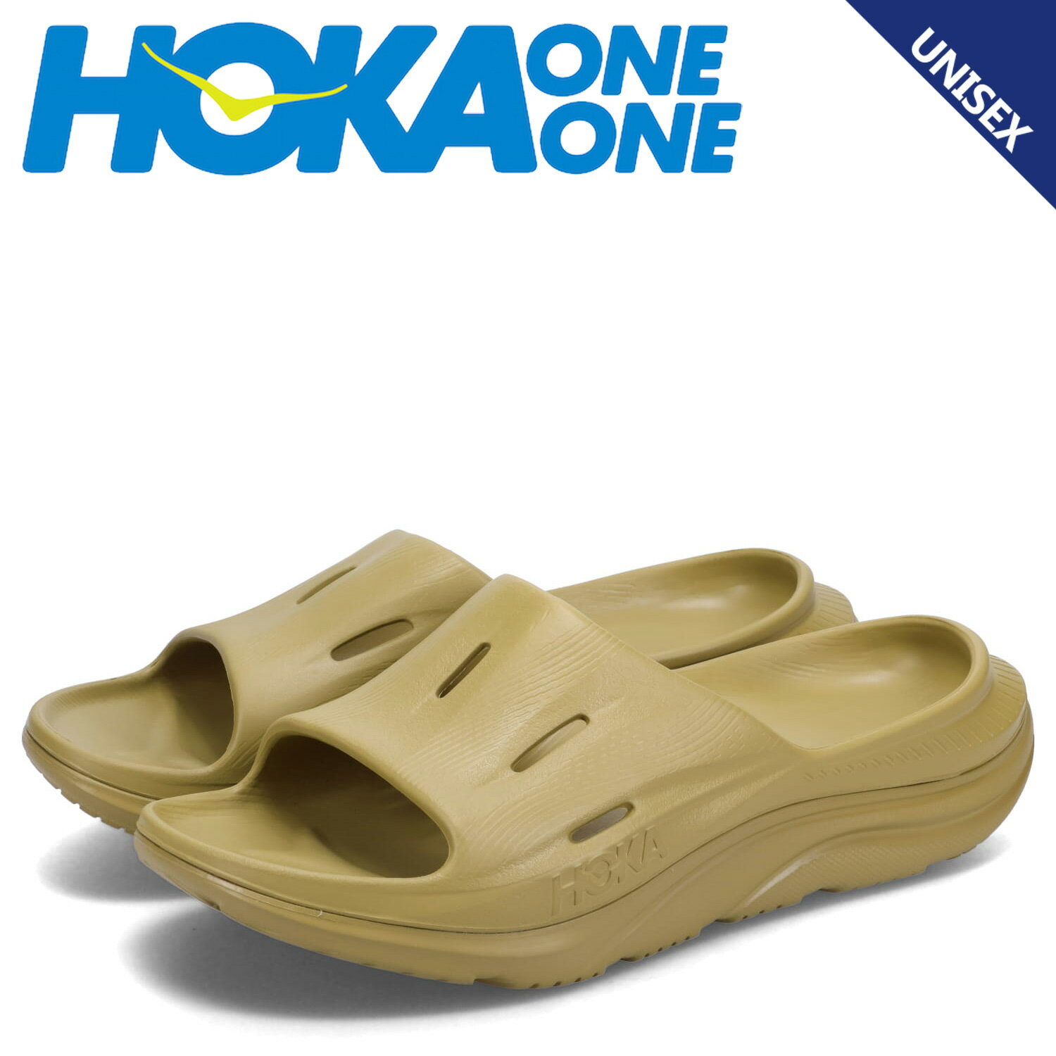 ホカオネオネ サンダル メンズ HOKA ONE ONE ORA RECOVERY SLIDE 3 ホカオネオネ サンダル リカバリーサンダル オラ リカバリー スライド 3 メンズ レディース 厚底 グリーン 1135061-GMGM