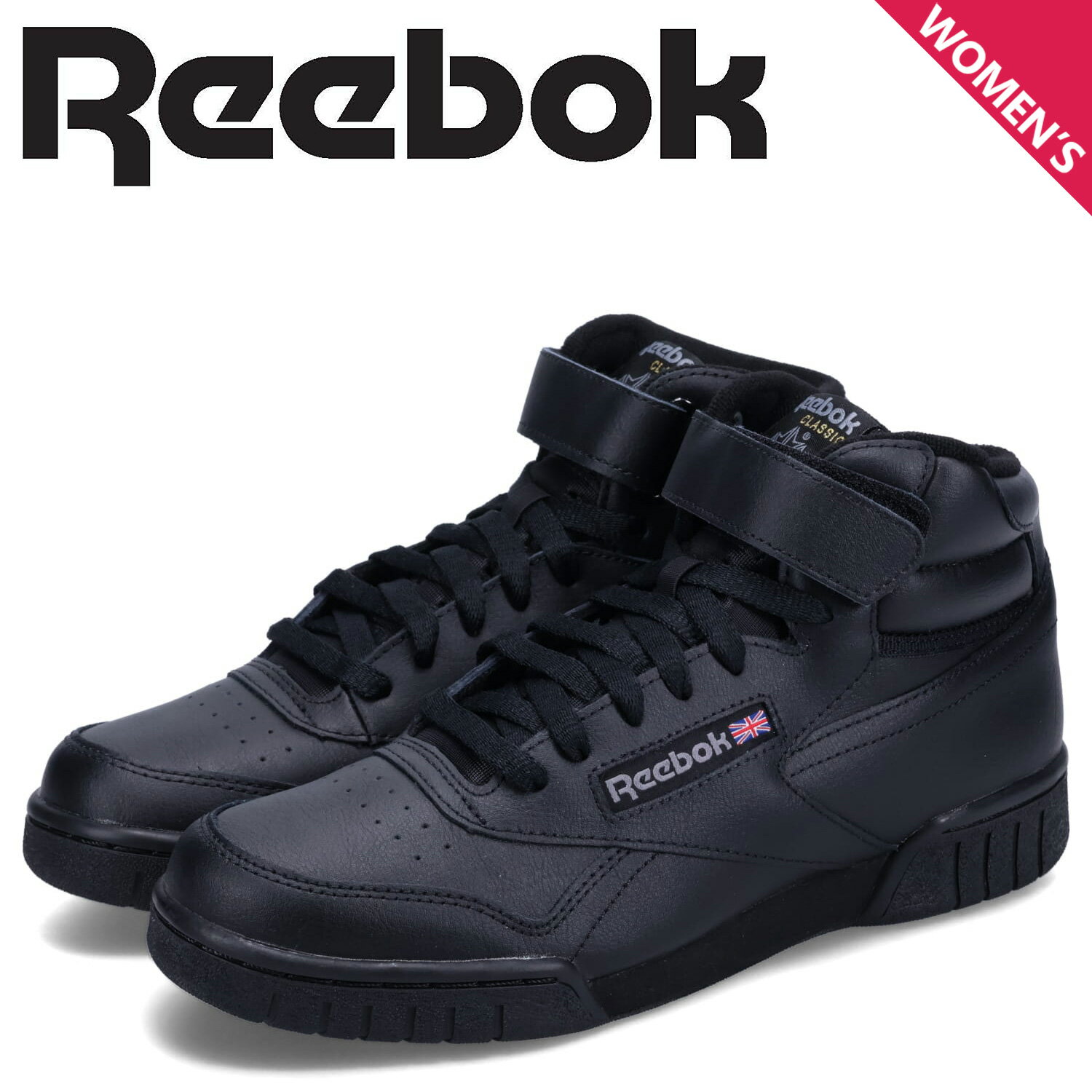 Reebok EX-O-FIT HI リーボック スニーカー エックスオーフィット ハイ レディース ブラック 黒 100000109