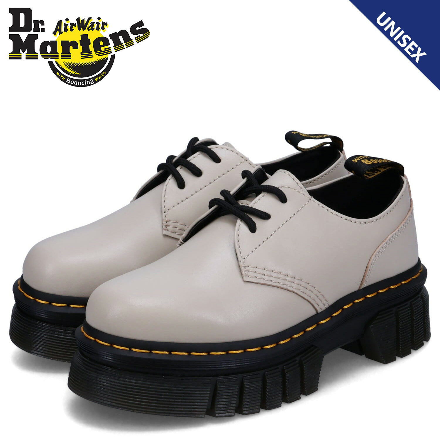 Dr.Martens AUDRICK ドクターマーチン 3ホール シューズ メンズ レディース 厚底 グレー 27147055