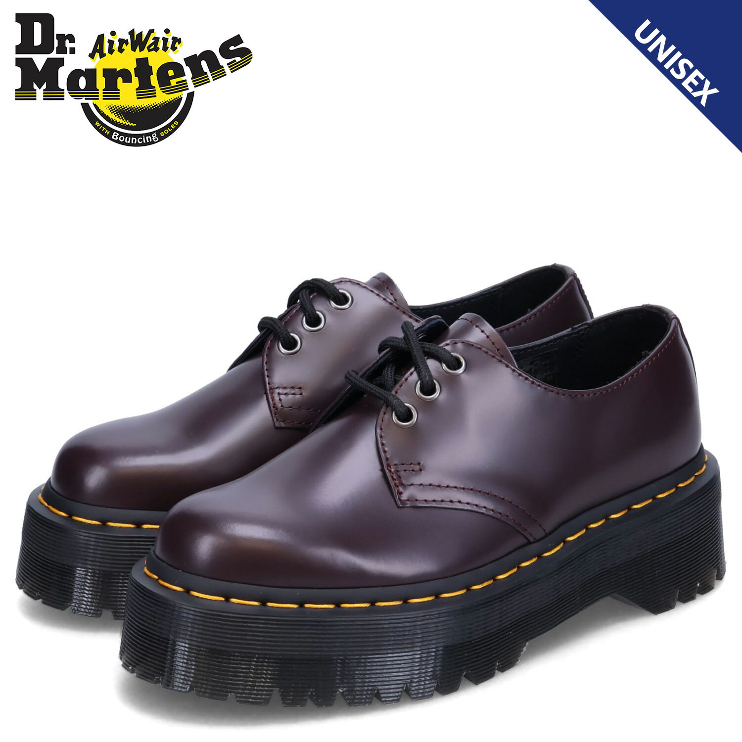 Dr.Martens 1461 QUAD ドクターマーチン 1461 3ホール シューズ メンズ レディース 厚底 バーガンディー 27332626