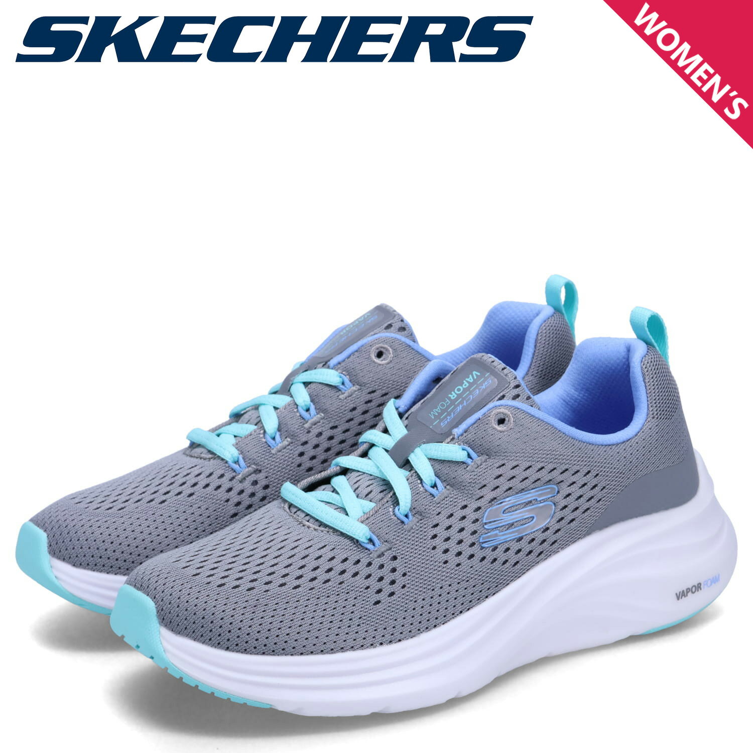 【最大1000円OFFクーポン配布中】 SKECHERS VAPOR FOAM FRESH TREND スケッチャーズ スニーカー ベーパー フォーム レディース グレー 150024