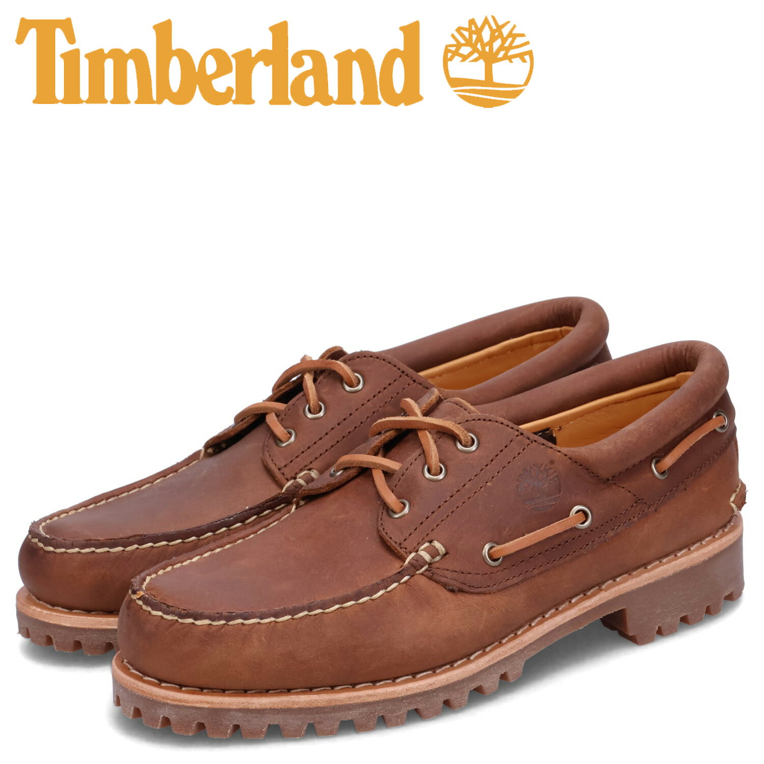 【最大1000円OFFクーポン配布中】 Timberland 3 EYE LUG HAND SEWN ティンバーランド デッキシューズ モカシン 3アイ ラグ ハンドソーン メンズ ダーク ブラウン A62FW