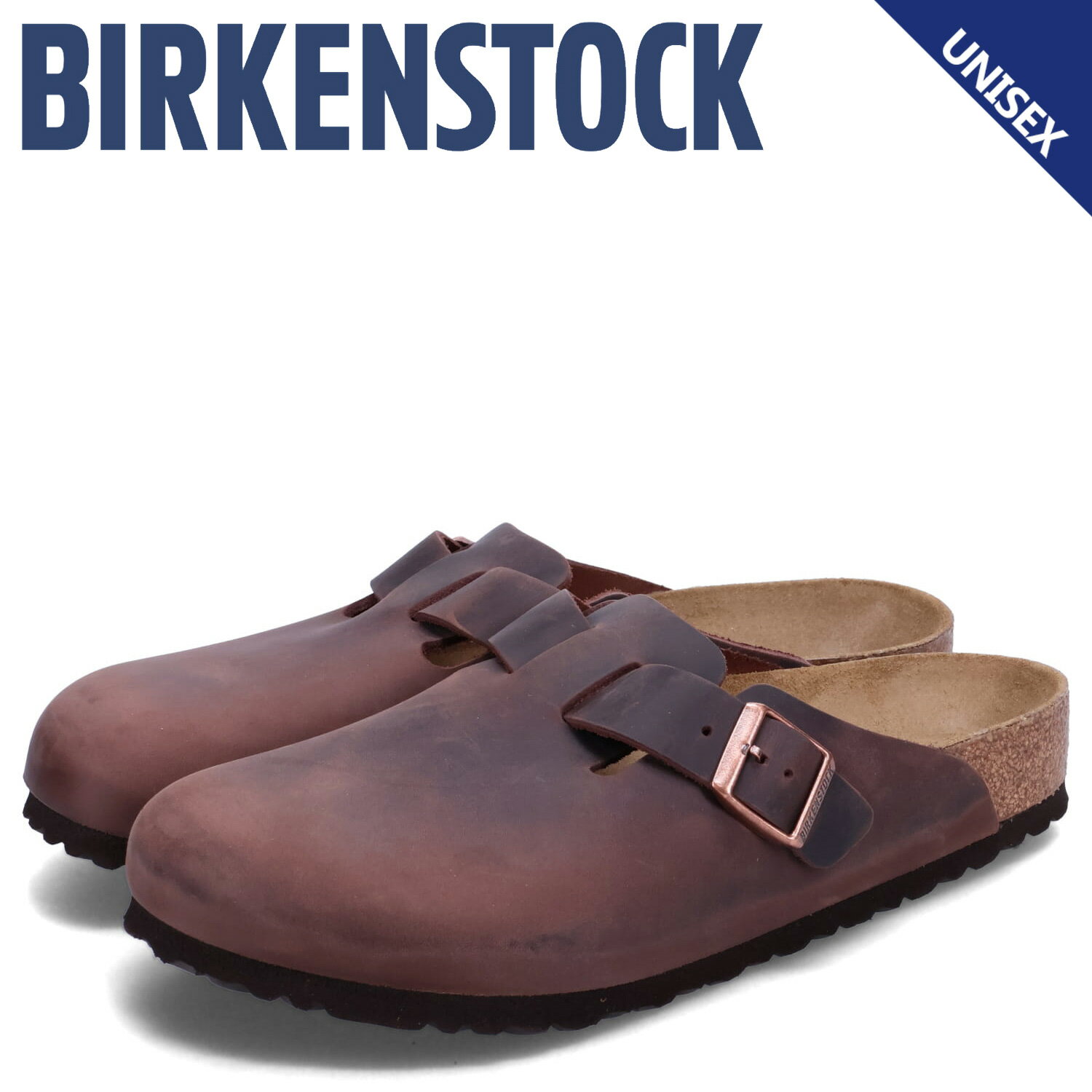 【最大1000円OFFクーポン配布中】BIRKENSTOCK BOSTON ビルケンシュトック ボストン サンダル メンズ レディース オイルドレザー 細幅 普通幅 ブラウン