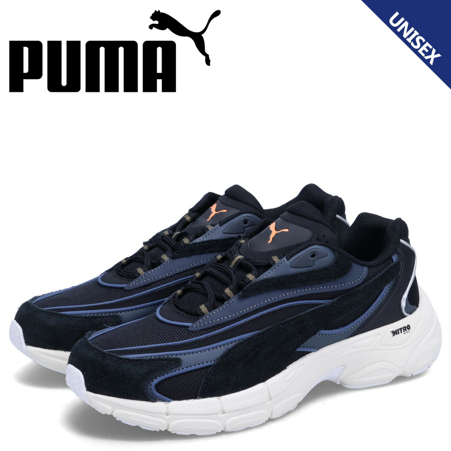 PUMA TEVERIS NITRO VORTEX HAIRY プーマ スニーカー テバリス ニトロ ヴォルテックス ヘアリー メンズ レディース ブラック 黒 392909