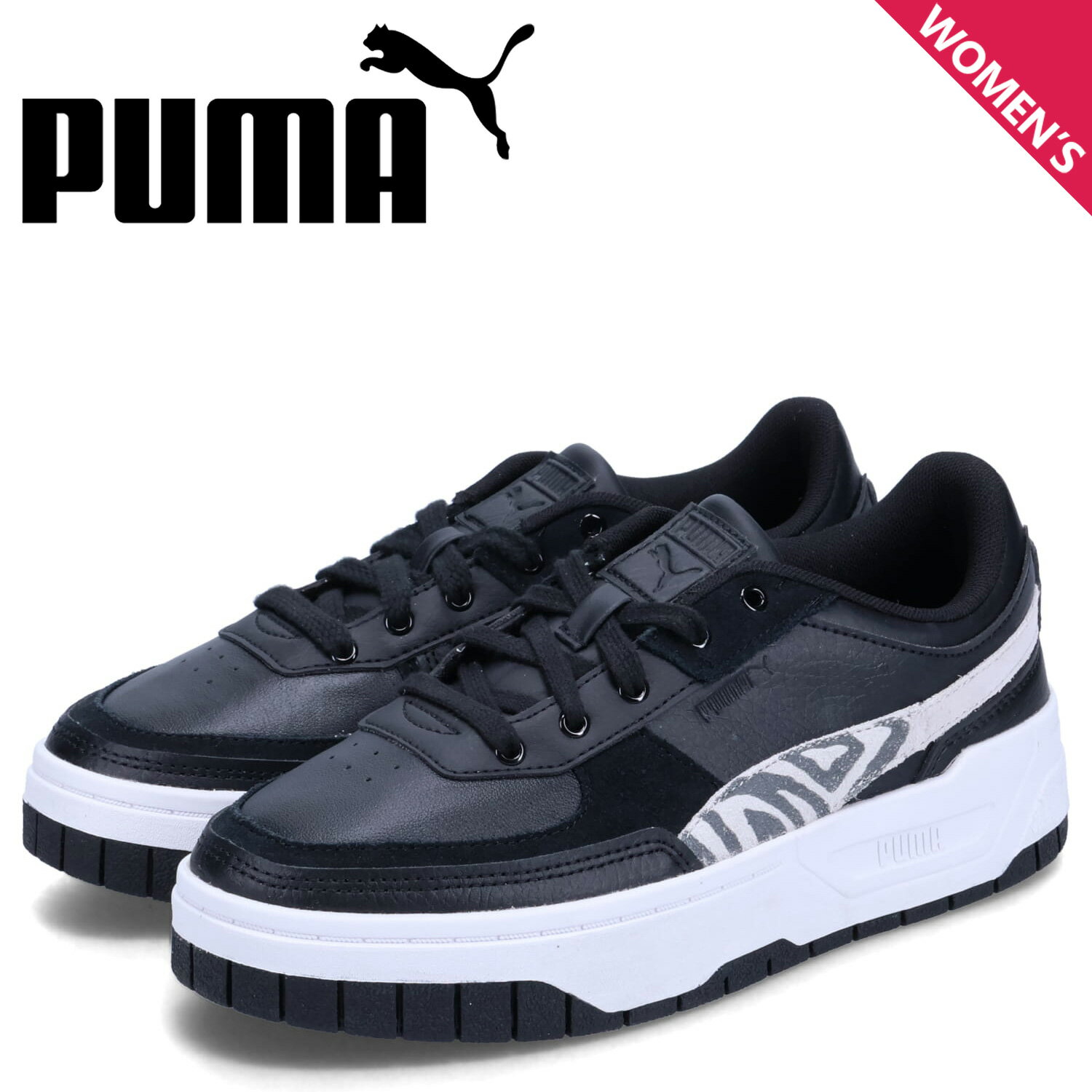 PUMA CALI DREAM ANIMAL プーマ スニーカー カリ ドリーム アニマル レディース 厚底 ブラック 黒 393098-02