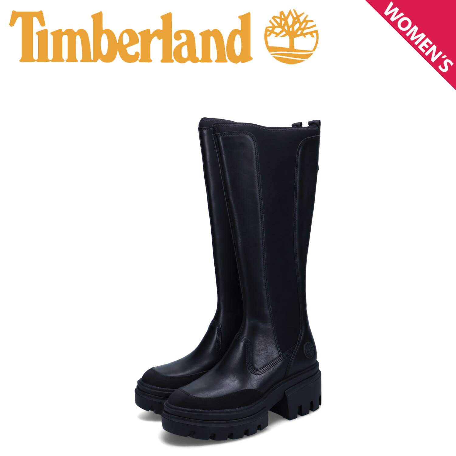 【最大1000円OFFクーポン配布中】 Timberland EVERLEIGH TALL BOOT ティンバーランド ブーツ ロングブーツ エヴァーリートール レディースブラック 黒 A5YMR