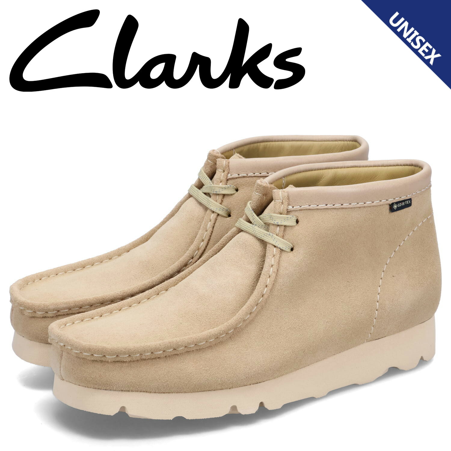 【最大1000円OFFクーポン】 Clarks WALLABEE BT GTX クラークス ワラビー ゴアテックス ブーツ メンズ レディース 防水 ベージュ 26168545