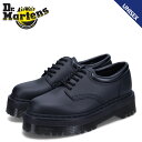 Dr.Martens VEGAN 8053 QUAD MONO LEATHER SHOES ドクターマーチン 5ホール シューズ ビーガン クアッド モノ レザー メンズ レディース 厚底 ブラック 黒 31176001