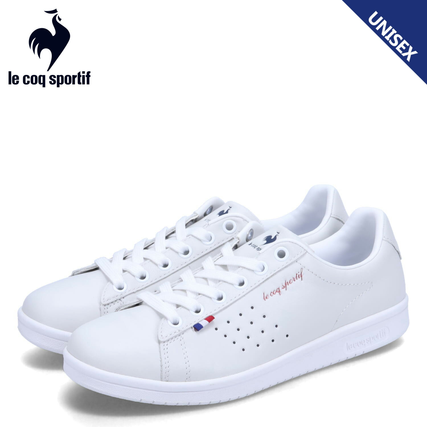 le coq sportif LA ROLAND ECL R ルコック スポルティフ スニーカー ラ ローラン ECCOレザー レイン メンズ レディース 防水 軽量 ホワイト 白 QL1XJC20WH