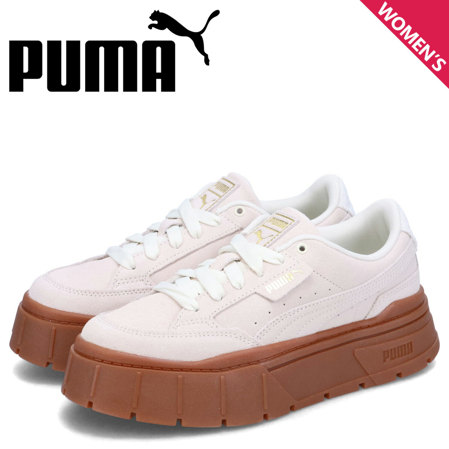 【最大1000円OFFクーポン配布中】 PUMA MAYZE STACK SOFT WINTER WNS プーマ スニーカー ウィメンズ メイズ スタック ソフト ウィンター レディース 厚底 オフ ホワイト 393065-01