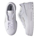 PUMA MAYZE CRASHED LEATHER WNS プーマ スニーカー メイズ クラッシュド レザー レディース 厚底 ホワイト 白 396011-01