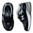 楽天inglewood Beauty【最大1000円OFFクーポン配布中】 new balance ニューバランス 990 スニーカー キッズ Wワイズ ブラック 黒 IV990BK6