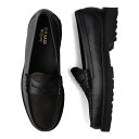 G.H.BASS WEEJUNS 90S LARSON PENNY LOAFERS ジーエイチバス ローファー コイン ウィージャンズ 90 ラーソン ペニー メンズ ブラック 黒 BA11581-000