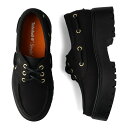 Timberland STONE STREET BOAT SHOE ティンバーランド デッキシューズ ボートシューズ ストーンストリート レディース 厚底 ブラック 黒 A6AVE-001