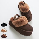 UGG FUNKETTE アグ サンダル ファー ファンケット レディース 厚底 ブラック ブラウン ダークブラウン 黒 1113474