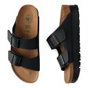 BIRKENSTOCK ARIZONA FLEX PLATFORM ビルケンシュトック アリゾナ フレックス プラットフォーム サンダル レディース 厚底 細幅 ブラック 黒 1027395
