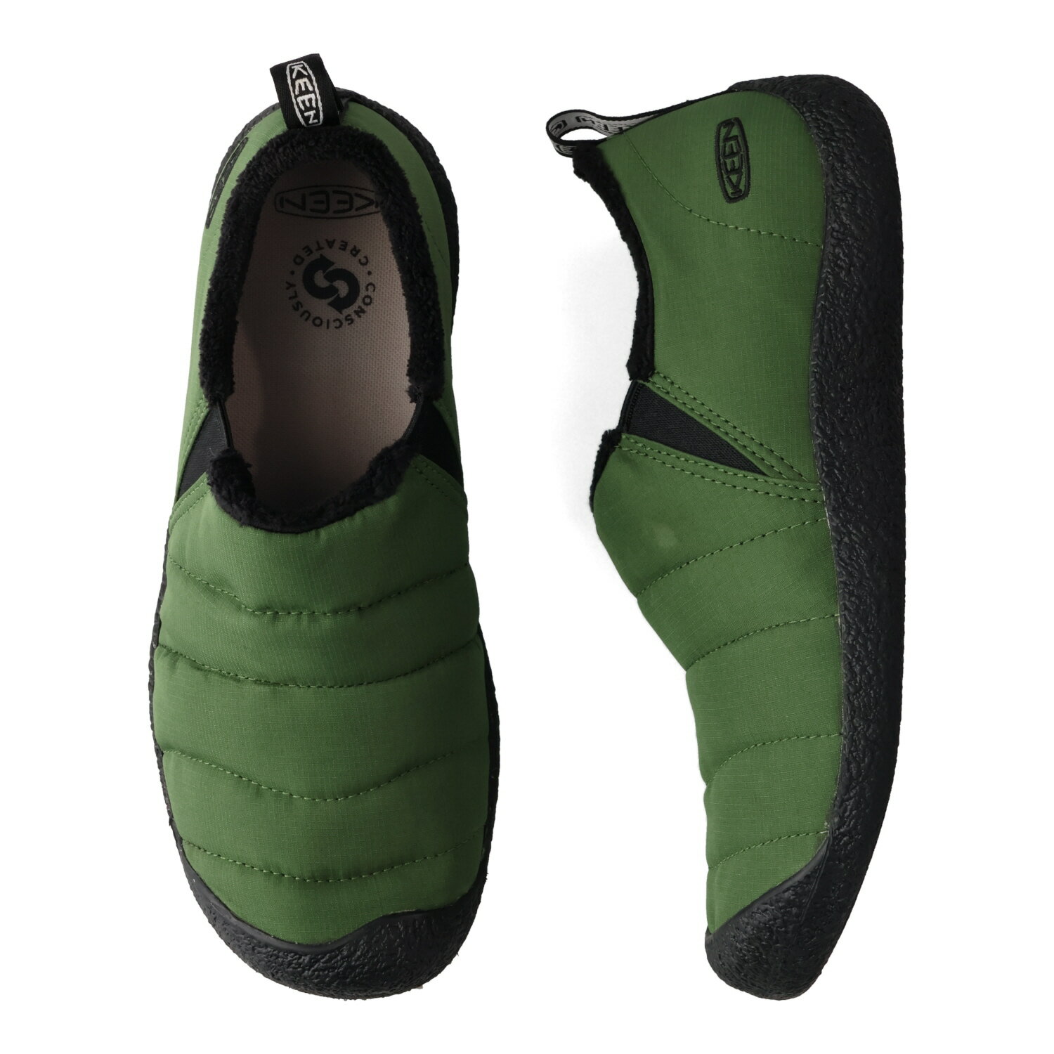 KEEN HOWSER II キーン スリッポン スニーカー ハウザー ツー メンズ 軽量 保温 グリーン 1031344