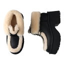 UGG ESMEE LEATHER LACE UP アグ ブーツ ムートンブーツ エスミー レザー レース アップ レディース 厚底 ブラック 黒 117611...