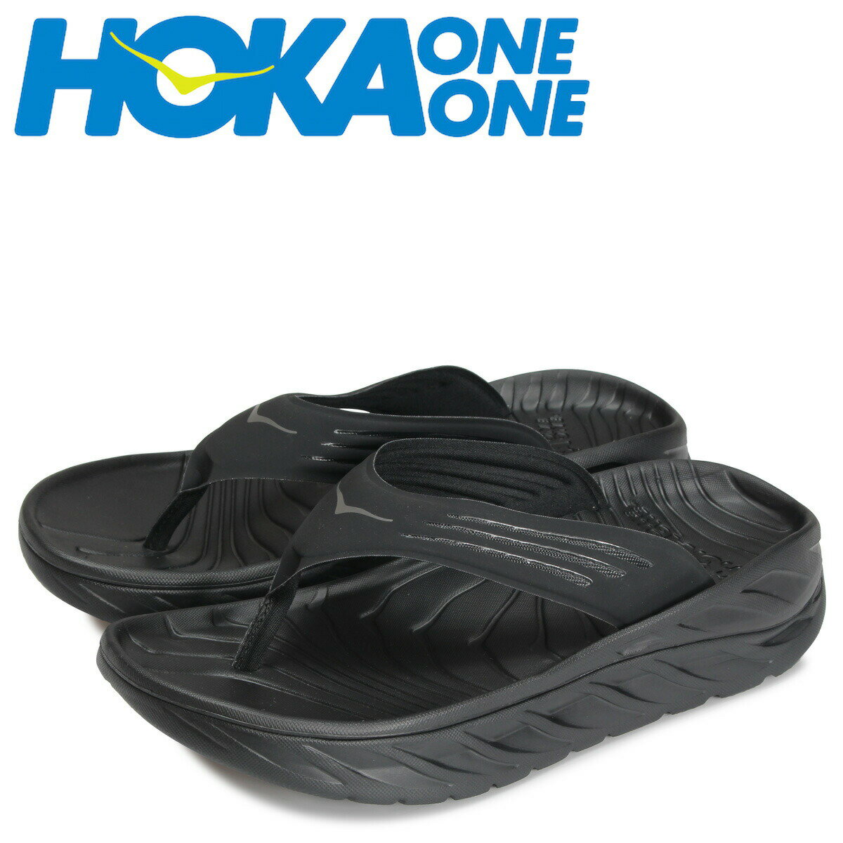 ホカオネオネ サンダル メンズ 【最大1000円OFFクーポン配布中】 HOKA ONEONE ORA RECOVERY FLIP ホカオネオネ サンダル リカバリー メンズ 厚底 ブラック 黒 1099675