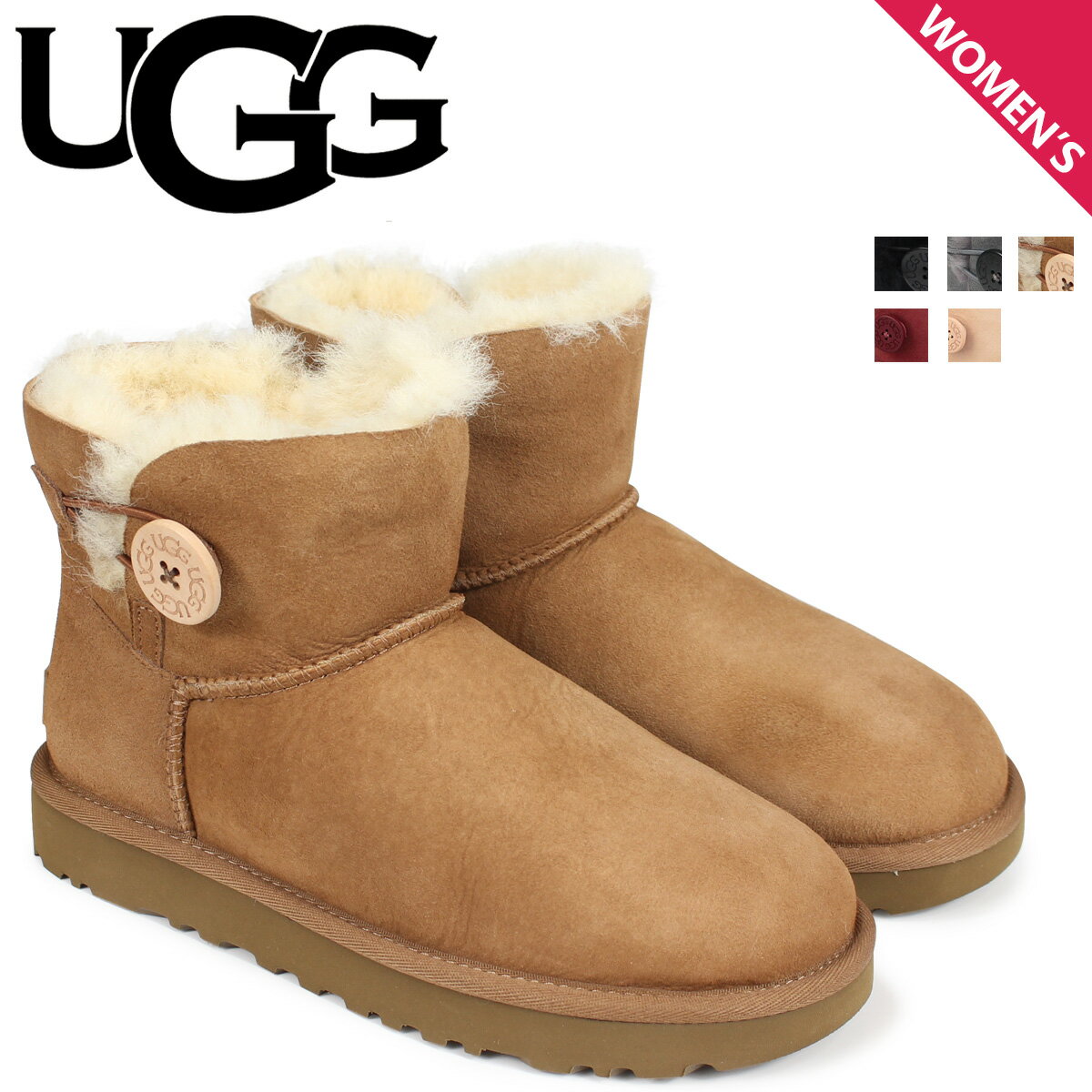 【最大1000円OFFクーポン配布中】 UGG MINI BAILEY BUTTON II アグ ムートン ブーツ ミニベイリー ボタン 1016422 レディース