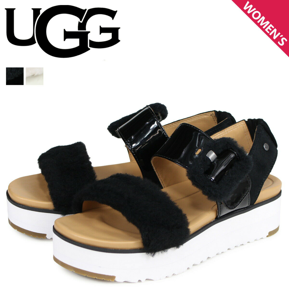 UGG WOMENS FLUFFCHELLA SANDAL アグ サンダル ストラップサンダル フラッフチェラ レディース ブラッ..