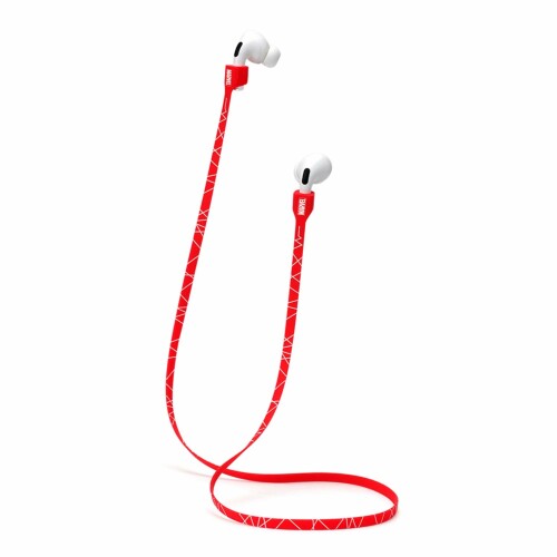 株式会社PGA AirPods Pro/AirPods用 ネックストラップ (ロゴ/レッド) PG-DNST02MVL