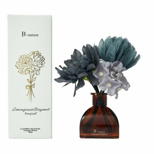 藤栄(FUJIEI) B-nature フラワーブーケ リードディフューザー 100ml Lemongrass & Bergamot bouquet | ..