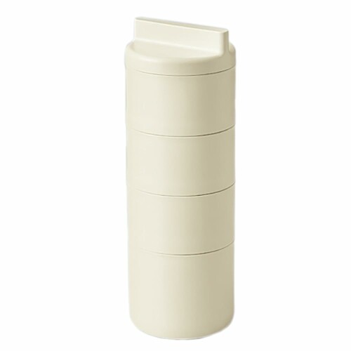 竹中(TAKENAKA) 弁当箱 tutu ツツ 4段ランチボックス アイボリー (上段)160ml×3、(下段)280ml T-36378