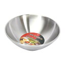パール金属 食器 どんぶり 22cm 冷麺 ラーメン ダブルステンレス製 二重構造 外径22×高さ7.5cm 1.4L 韓味家 HC-304