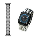 エレコム Apple Watch (アップルウォッチ) バンド 49mm 45mm 44mm 42mm (Apple Watch Ultra 8 7 SE2 SE 6 5 4 3 2 1 対応) シリコン プレミアムステンレス 3連タイプ 長さ調整可 調整工具付き シルバー AW-44BDSS3SV(2)