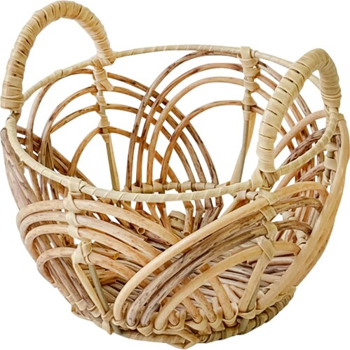 ダイカイ(DAIKAI) トーク Towc ペタル 収納 バスケット かご 洗えるかご ラウンド S [ファイ]18x12 ナチュラル