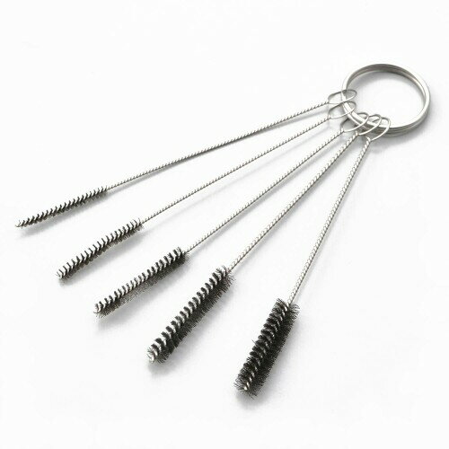 デイトナ(Daytona) バイク用 キャブレター洗浄 ブラシ ブラシ径2.5mm~6.5mm 全長100mm キャブ穴洗浄ブラシ 5サイズセット 15614