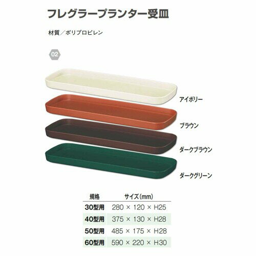 大和プラスチック フレグラープランター受皿 60型 DG ダークグリーン