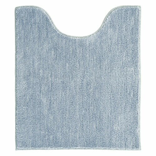 オカ(OKA) コクーン トイレマット ロングサイズ 約70cm×60cm ブルー (シンプル モダン 無地 洗える 滑..