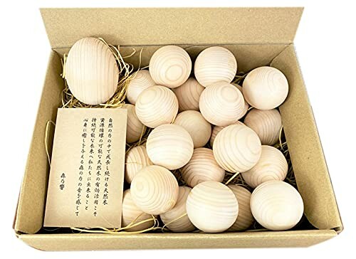 ジーズ 森乃響 恵(めぐみ) お風呂に浮かべる 檜ボール25球+たまご型檜 セット