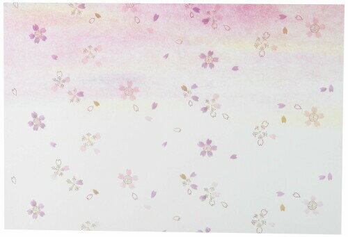 若泉漆器 上質紙マット 尺3寸長手テーブルマット 朧(おぼろ)シリーズ 桜(朧) 100枚入 B-26-14