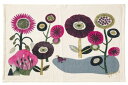 楠橋紋織 ティータオル morita MiW 花とドードー(あの時の庭) 日本製 ピンク 約45cm×70cm 1-69210-21-P