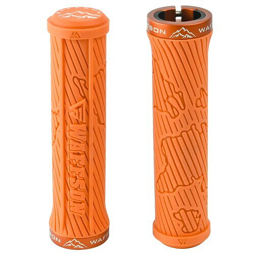 WFS 世界地図 MTB ロックオングリップ ? シングルクランプ 人間工学的 滑り止め マウンテンバイク ハンドルバーグリップ ? トレイル、エンデューロ、ダウンヒル用の快適な振動減衰 ?