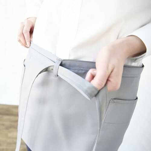 (セブンユニフォーム) CT2366-7 ショートエプロン ライトグレー フリー