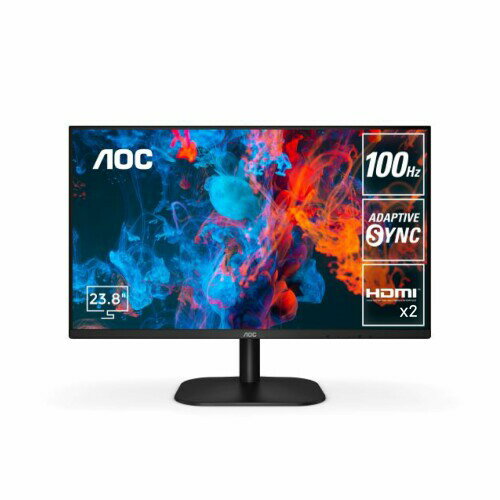 AOC モニター ディスプレイ 24B2H2/11, 23.8インチ, 1920×1080@100Hz, 1ms(MPRT), HDMI1.4 x 2, ブルーライト低減, フリッカーフリー, Adaptive Sync, 3年保証