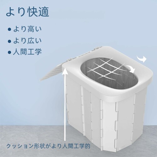 簡易トイレ 携帯トイレ ポータブルトイレ 非常用トイレ 防災グッズ 耐荷重180kg 持ち運び易い 組み立て簡単 多用途 コンパクサイズ 汚物袋付きX20 防災トイレ 地震/災害/アウトドア/台風/ biggate-18553150 ビッグゲート サンプル画像3