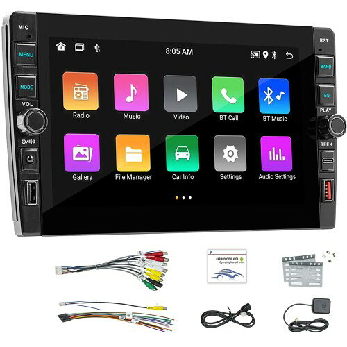 Double-Din Bluetooth車載ステレオ、Dash GPSナビゲーションにおける8インチHDタッチスクリーン、MP 5プレーヤーはApple CarplayとAndroid Autoに対応し、バックアップカメラMirrorlink USB WiFi Type-C FM RDS車