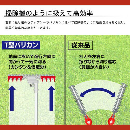 ニシガキ工業 T型バリカン400 N-854 石 障害物 飛散・跳ね返りを抑える 往復刈り ...
