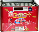 アサヒペン 塗料 ペンキ 油性スーパーコート 5L ブラウン 油性 多用途 ツヤあり 1回塗り 超耐久 ロングライフペイント サビドメ剤配合 紫外線劣化防止剤配...