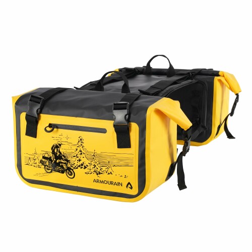 ARMOURAIN バイクのサイド・バッグ50L (25L*2) の座席袋サドル袋オートバイの付属...