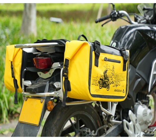 ARMOURAIN バイクのサイド・バッグ50L (25L*2) の座席袋サドル袋オートバイの付属...