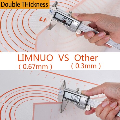 LIMNUO クッキングマット シリコンマット パンマット 製菓マット 目盛り付き 大き...