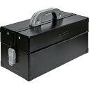 TRUSCO 両開きツールボックス 二段式 つや消しブラック W370xD185xH215 CTD-370-MBK