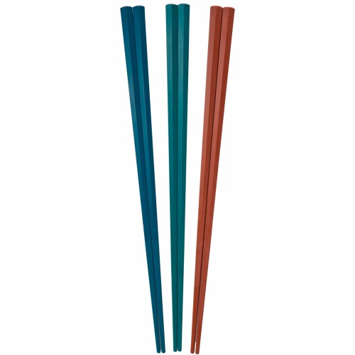 FlaColle 箸 セット 23cm 六角箸 御洒落 日本製 来客用 家族用 アウトドア 業務用 (ワントーン3色)